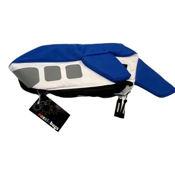 Razzle Airplane Child Lunch Bag Strap Wings Blue White  Super Fun - Picture 6 of 9